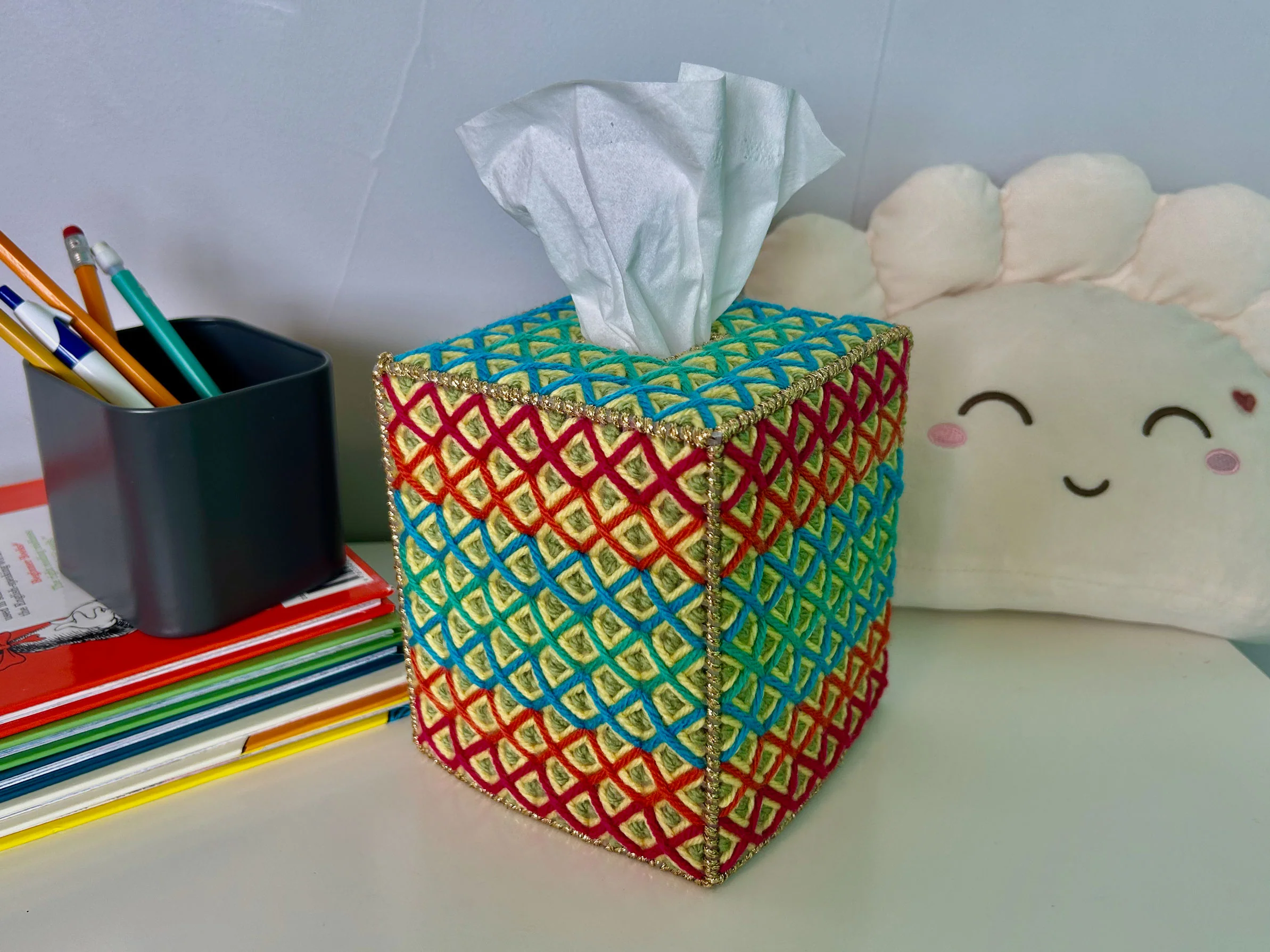 Colourful Diamonds Tissue Box Cover - Image 2