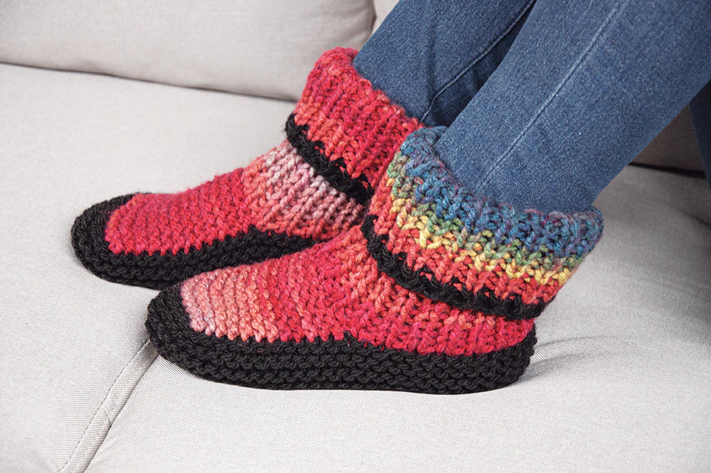 Colourful Knit Slippers