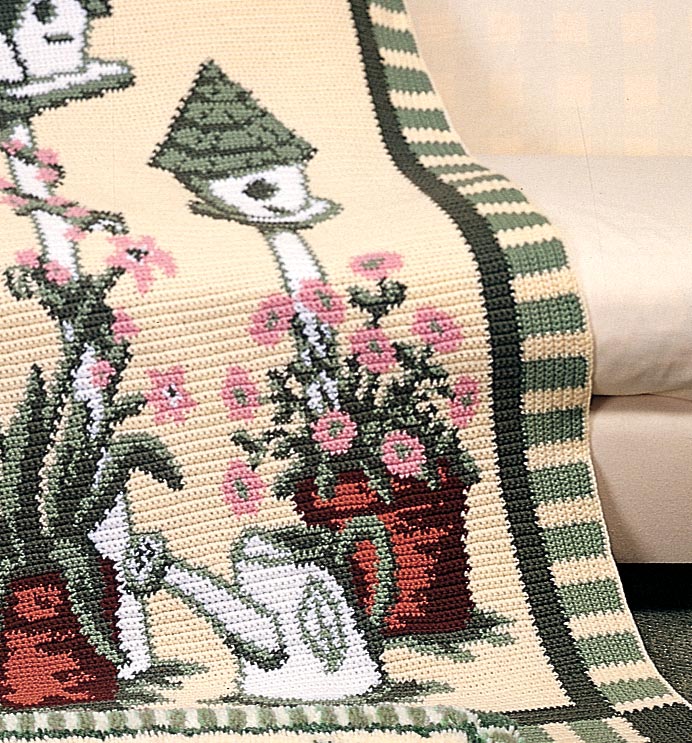 Country Garden Afghan Pattern - Image 2