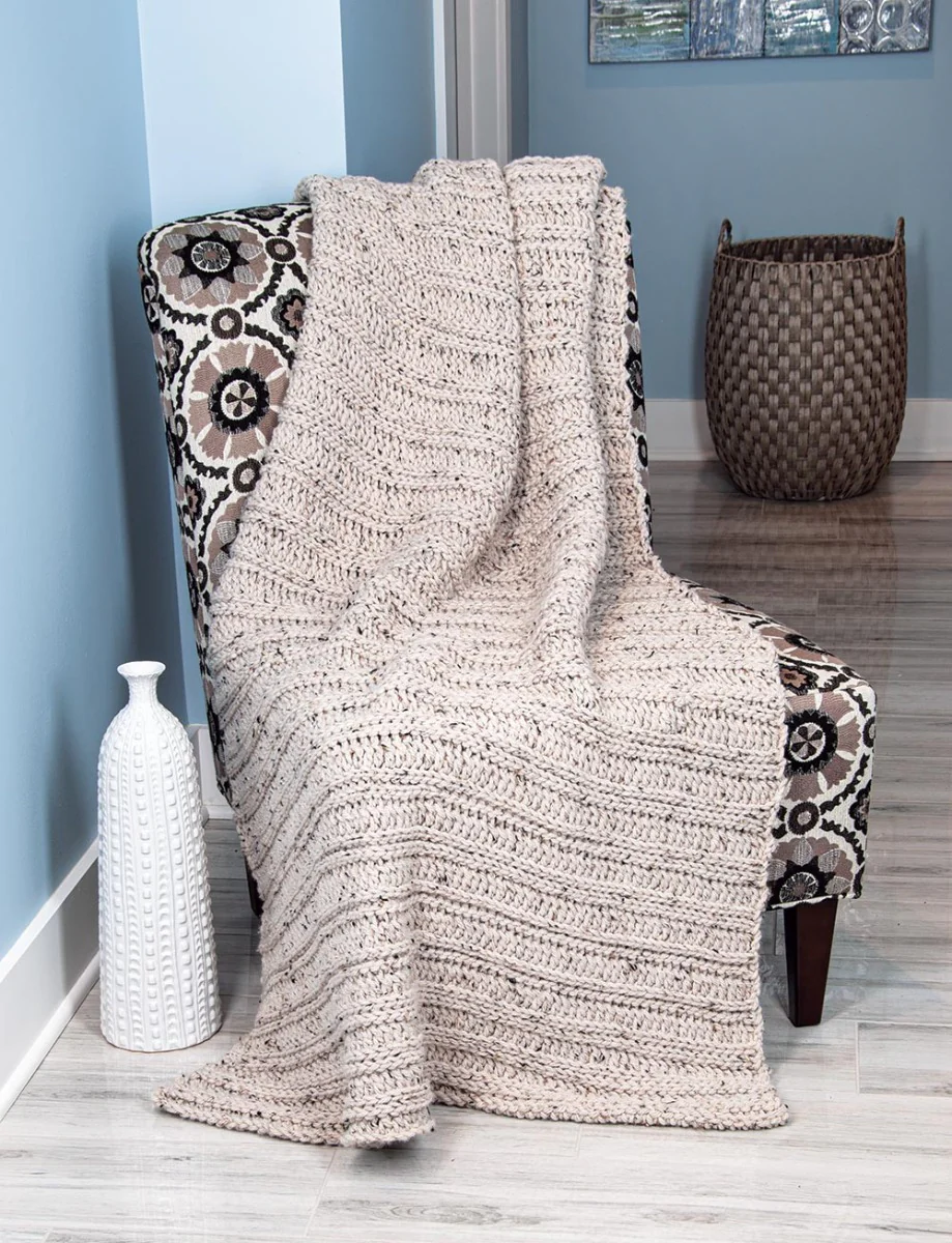 Crochet Ribbed Blanket Pattern - Image 2