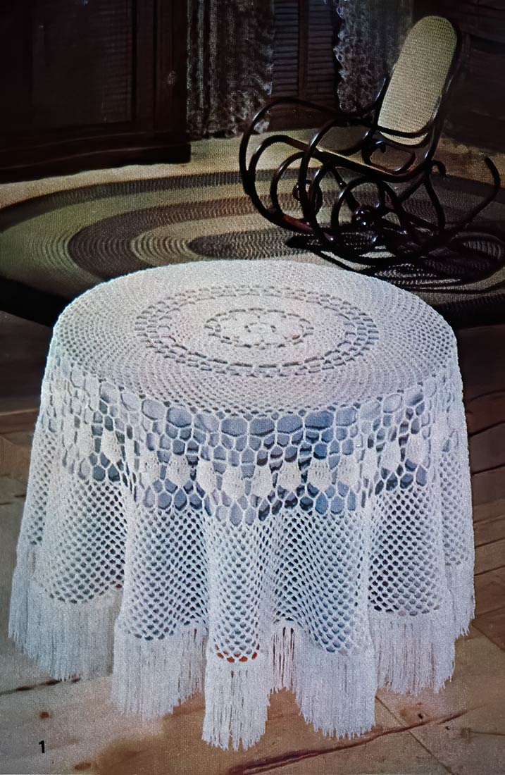 Crocheted Circular Tablecloth Pattern