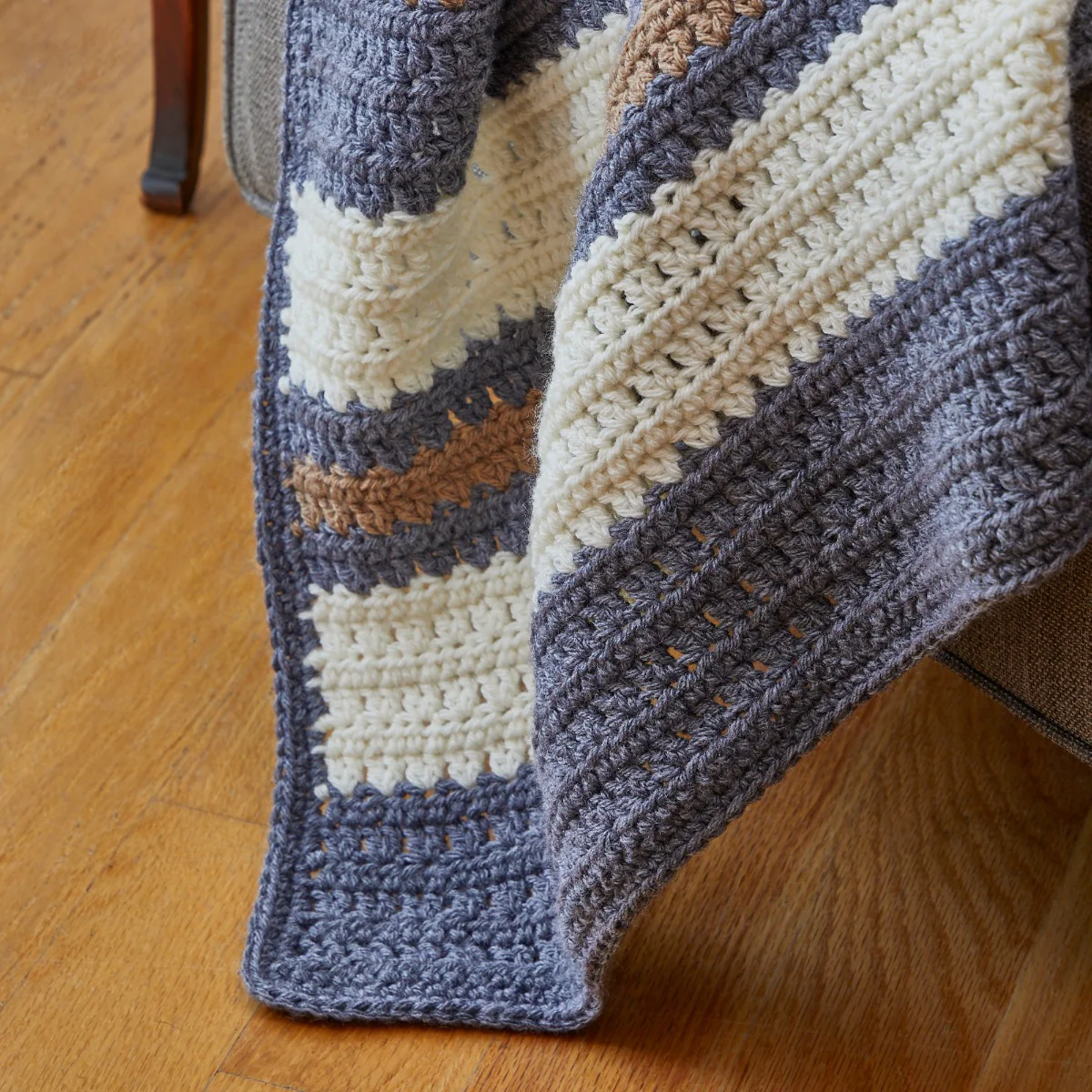 Crocheted Stripes Throw - Image 5