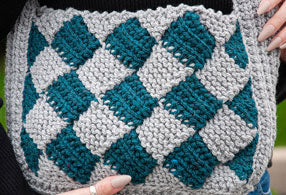 Dancing Diamonds Knit Tote Bag - Image 2