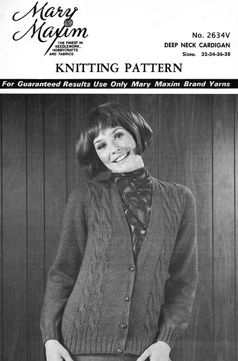 Deep Neck Cardigan Pattern - Image 2