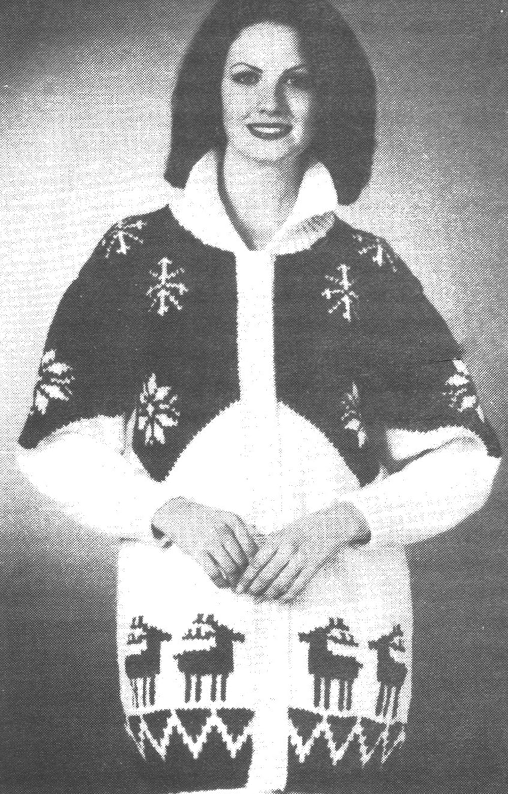 Ladies' Deer And Snowflake Coat Pattern - Image 2