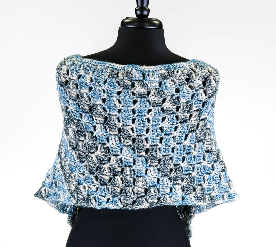 Diagonal Denimy Poncho Pattern - Image 2