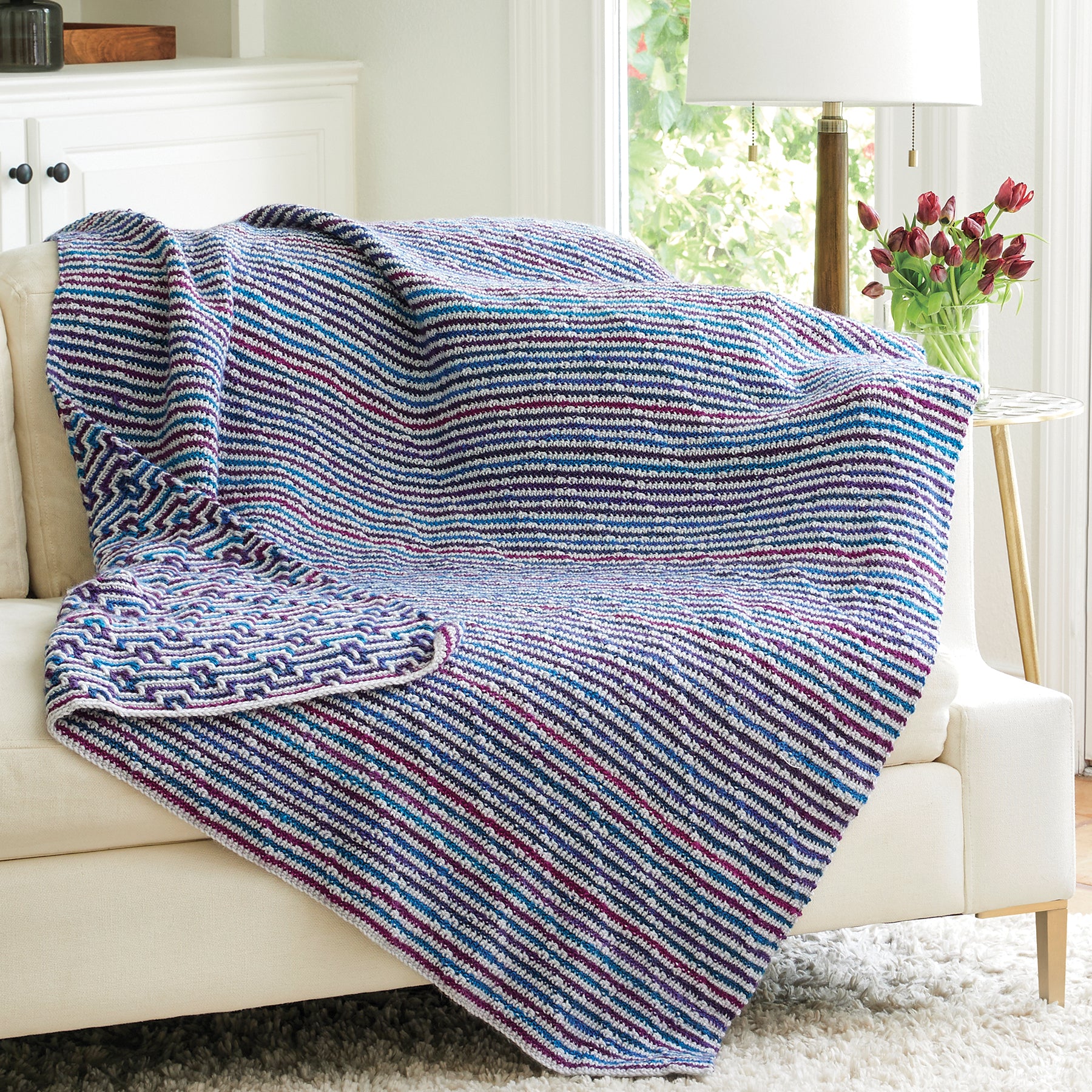 Diagonal Keyhole Mosaic Throw - Image 2
