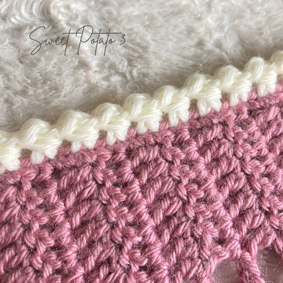 Diamond Drops Filet Baby Blanket - Image 4