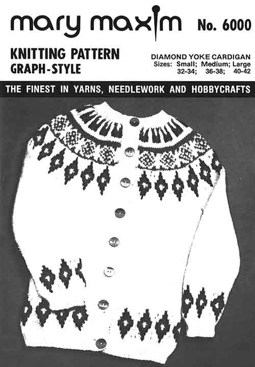 Diamond Yoke Cardigan Pattern - Image 2