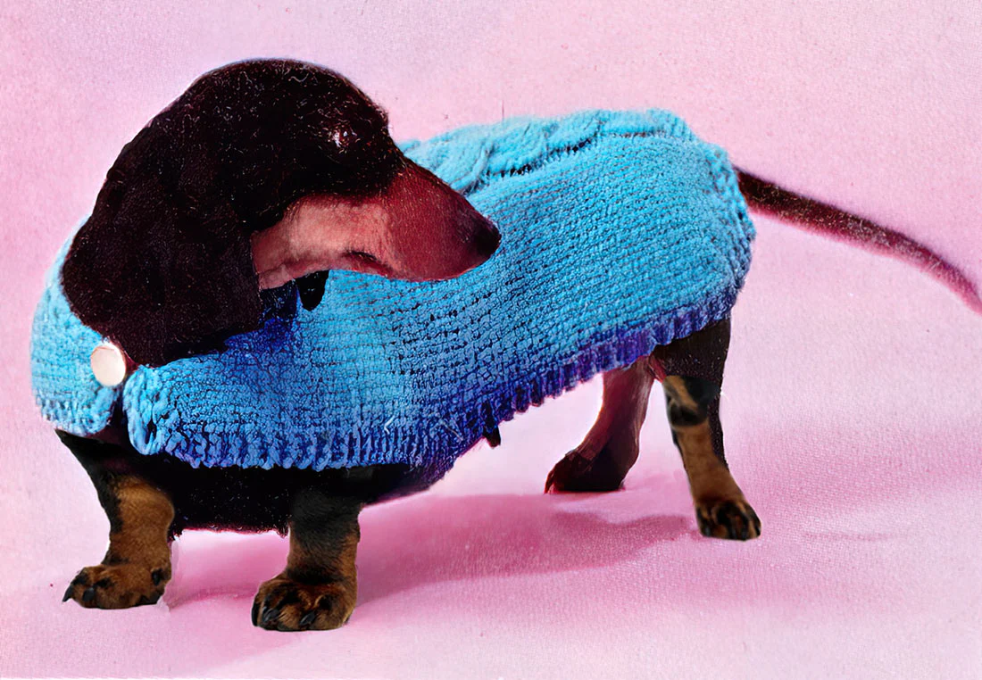 Doggie Windbreaker With Cables Pattern - Image 2