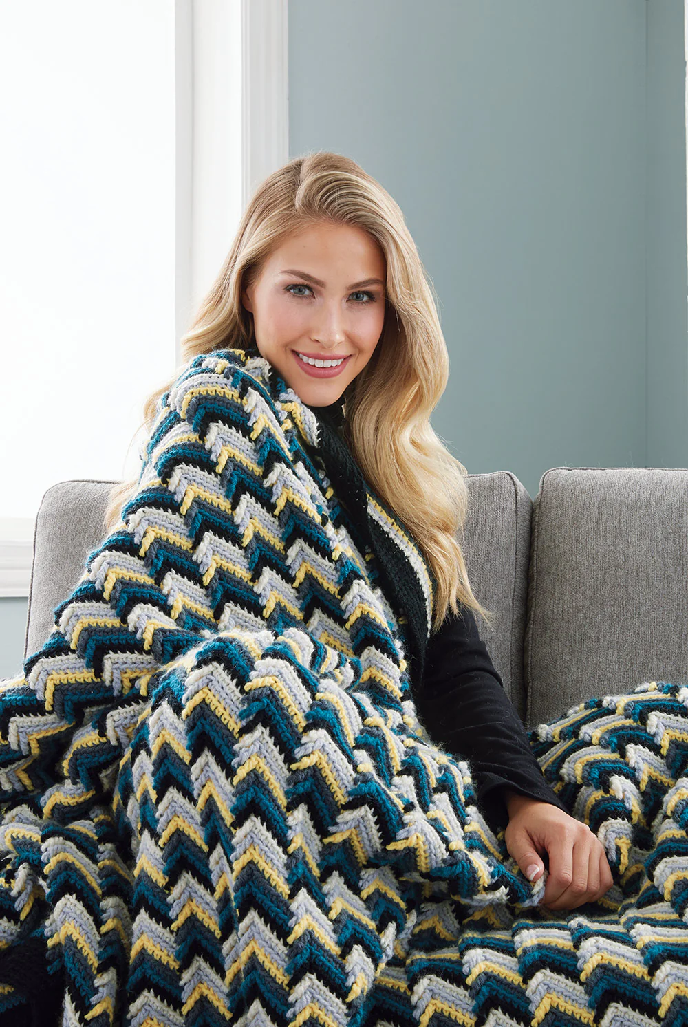 Drop Stitch Chevron Blanket - Image 2