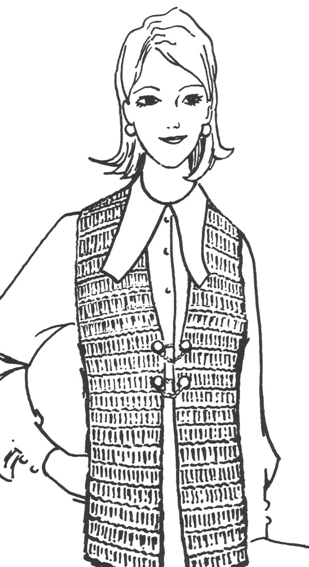 Drop Stitch Vest Pattern - Image 2