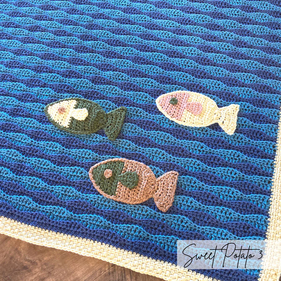 Duck, Duck, Fish Nursery Crochet Blanket - Image 2