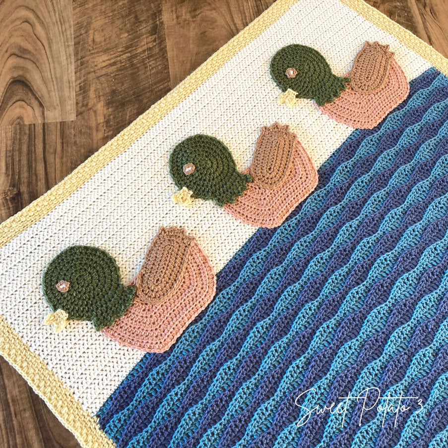Duck, Duck, Fish Nursery Crochet Blanket - Image 3