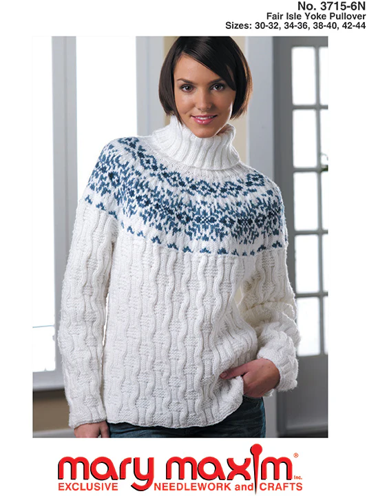 Fair Isle Yoke Pullover Pattern - Image 3