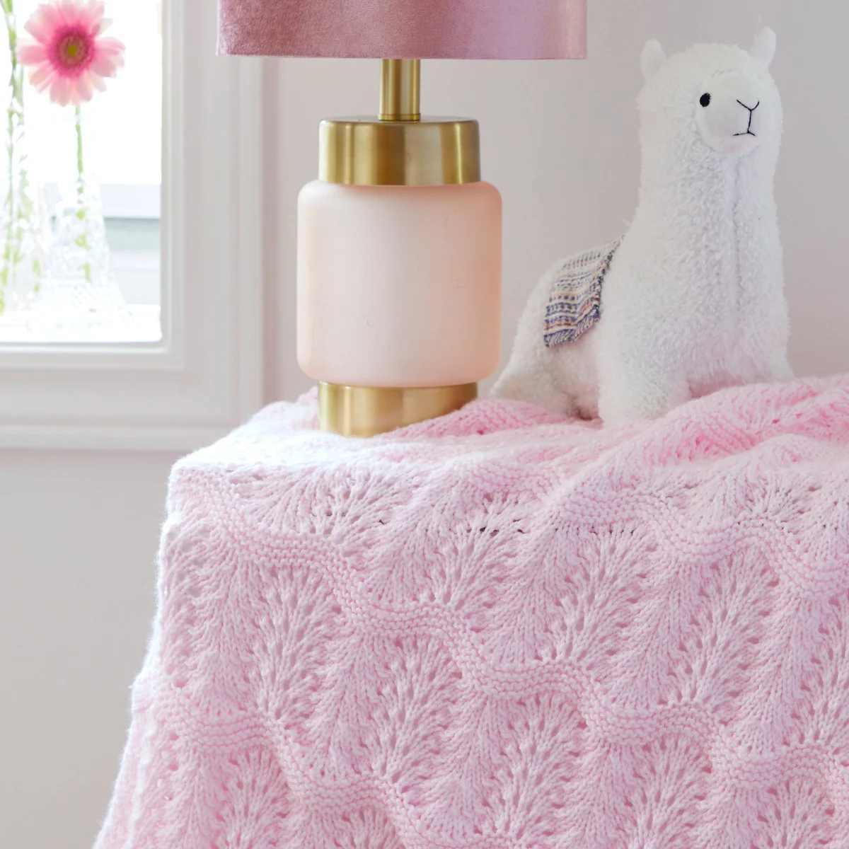 Feather and Fan Baby Blanket - Image 2
