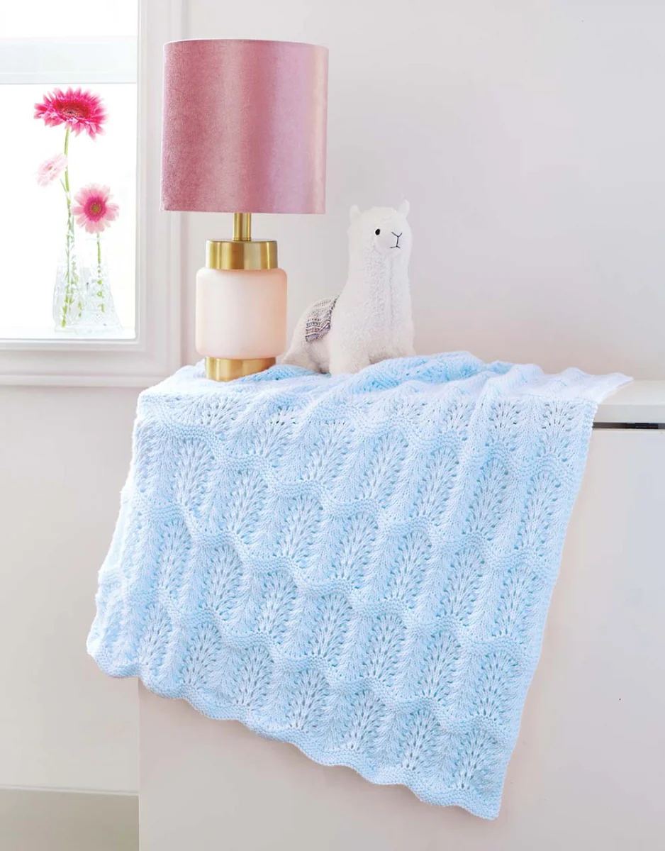 Feather and Fan Baby Blanket - Image 5