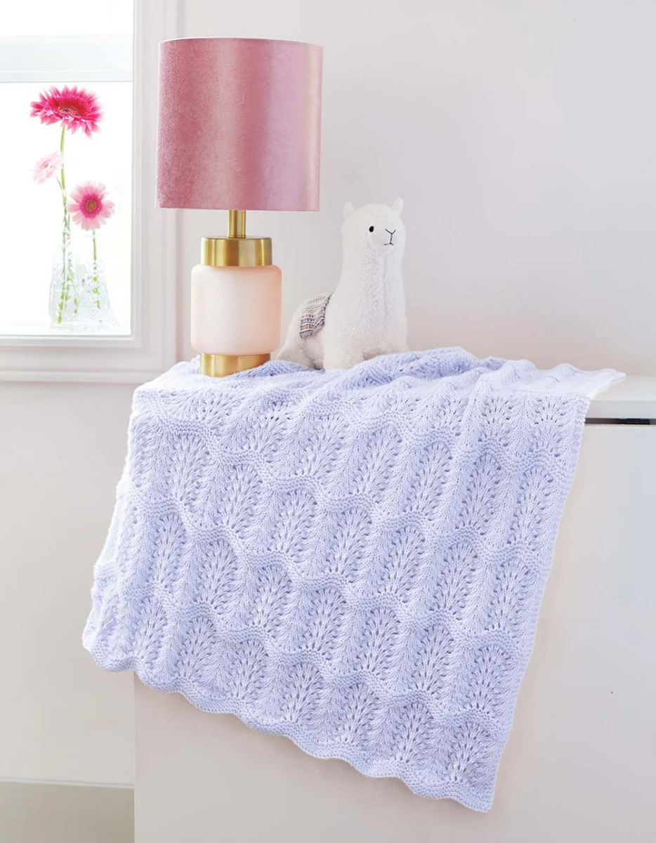 Feather and Fan Baby Blanket - Image 7