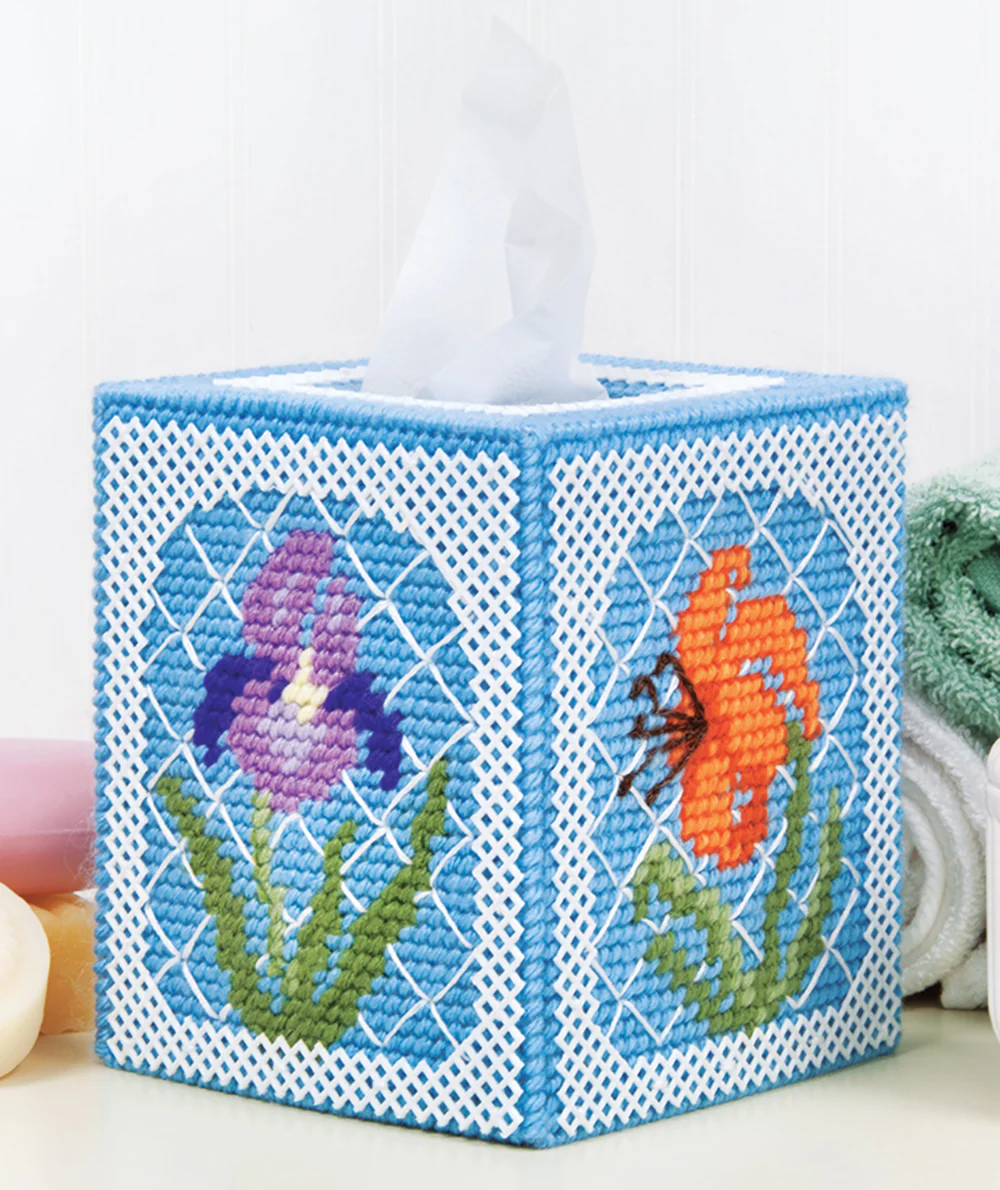 Floral Trellis Tissue Box Cover Pattern - Image 2