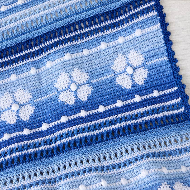 Flower Bands Blanket Pattern - Image 3