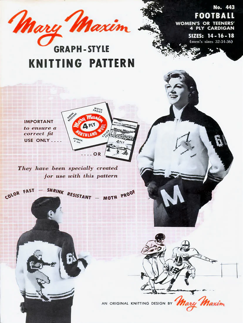 Ladies' and Youth Football Cardigan Pattern - Image 2
