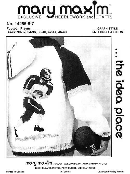 Adult Football Player Cardigan Pattern - Image 2