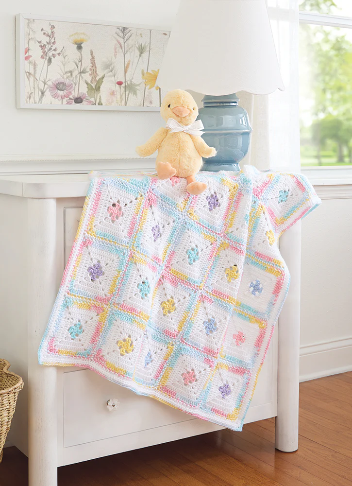Framed Pastels Baby Blanket