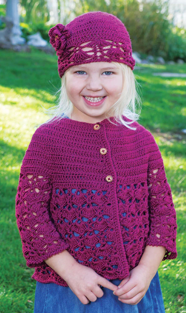 Fresh Shell Cardigan & Hat Pattern