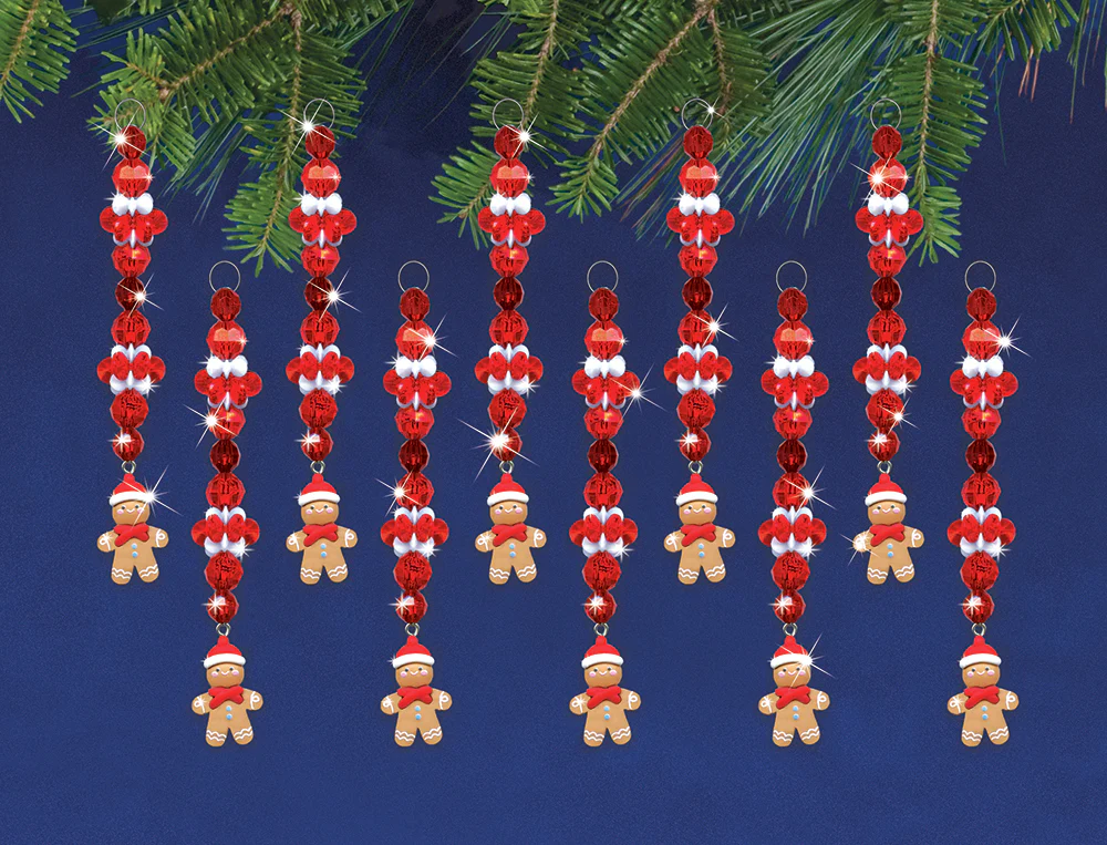 Gingerbread Drops Beaded Ornaments Kit