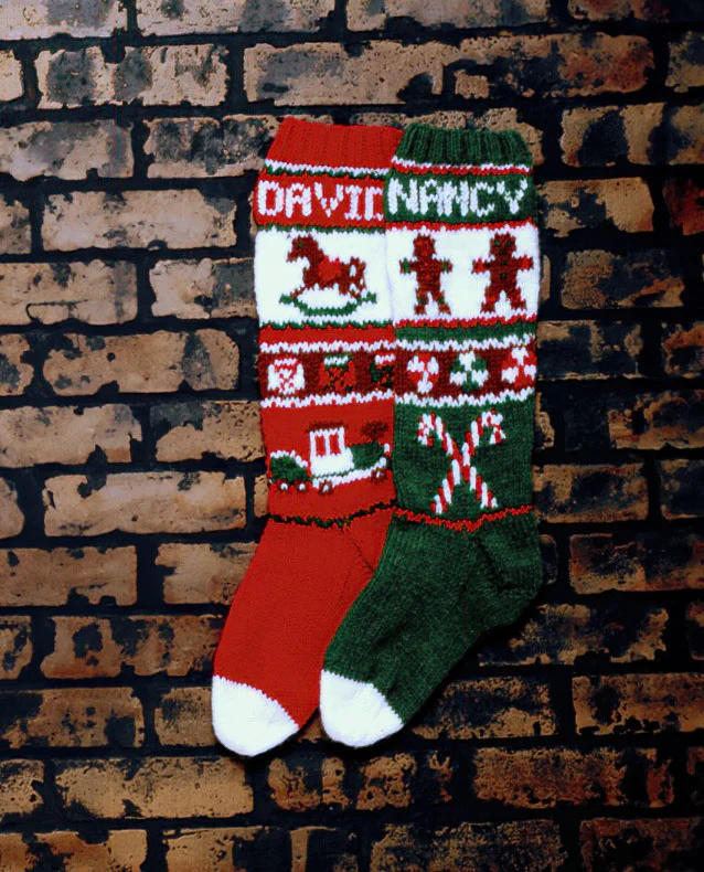 Gingerbread Men and Rocking Horse Stockings Pattern - Image 2