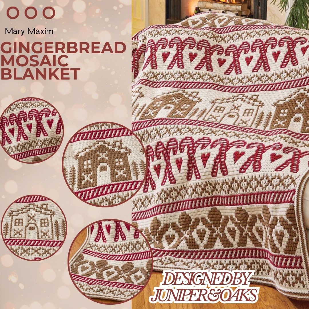 Gingerbread Mosaic Blanket - Image 6