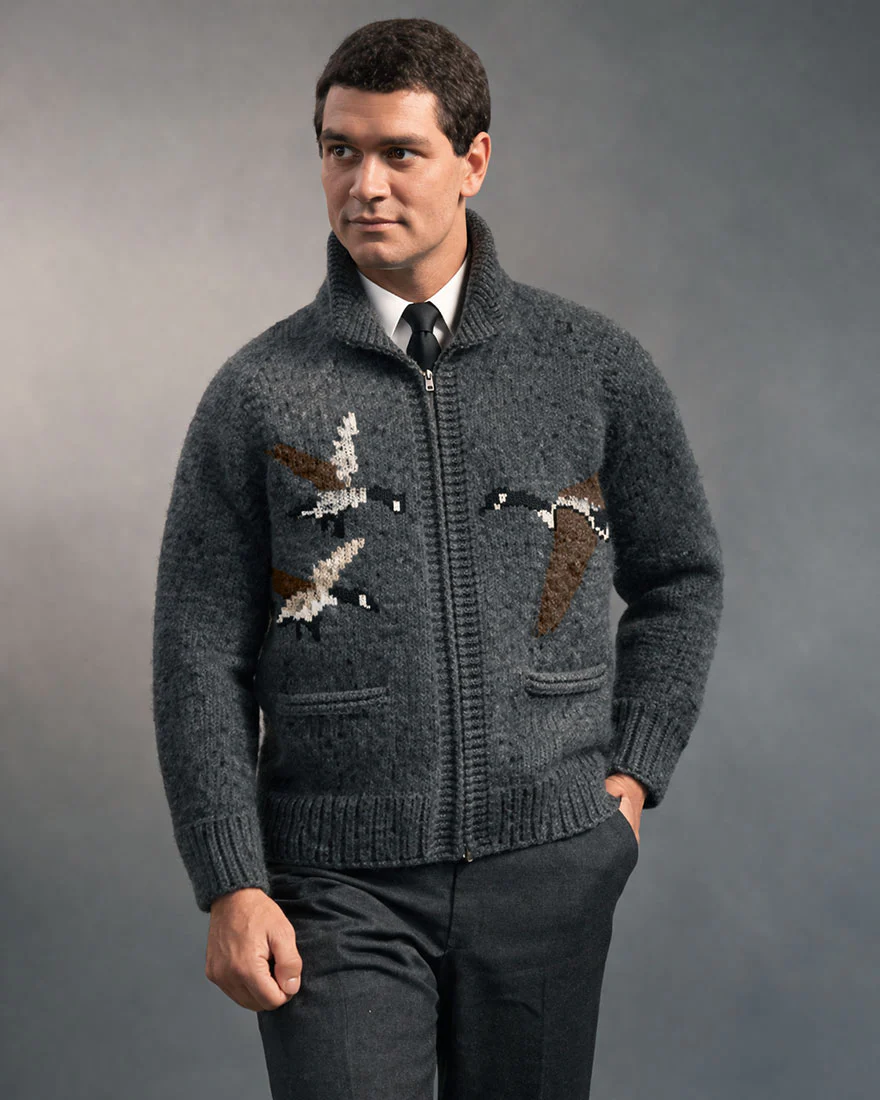 Men's Goose Zip-Up Cardigan Pattern - Image 3