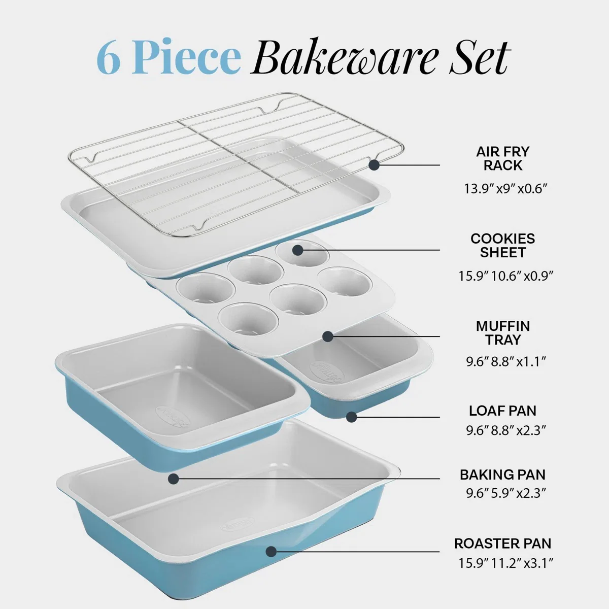 Gotham Steel Bakeware Stackable 6 pc Set - Image 2
