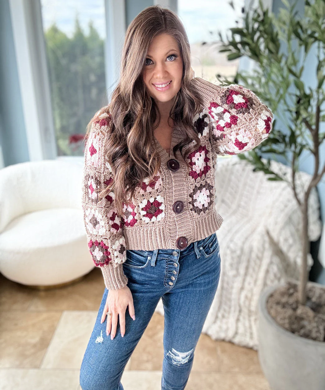Granny Crop Cardigan - Image 2