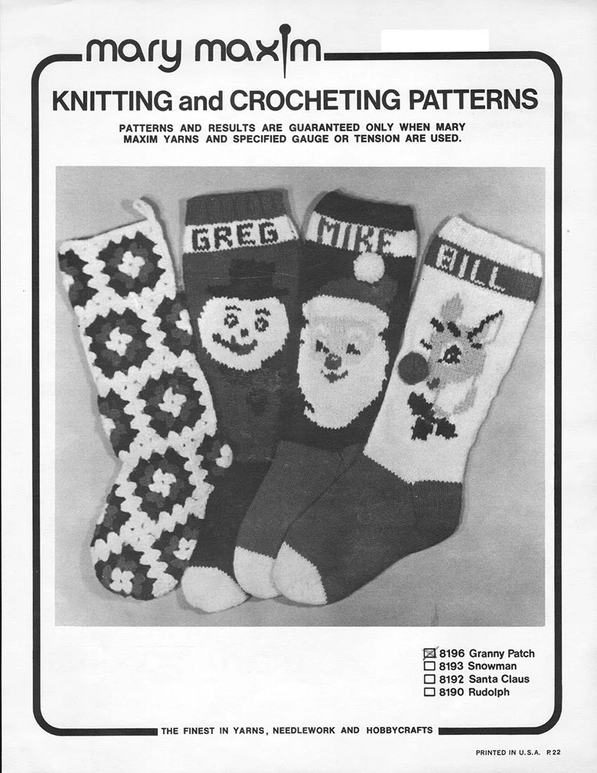 Granny Patch Christmas Stocking Pattern - Image 2