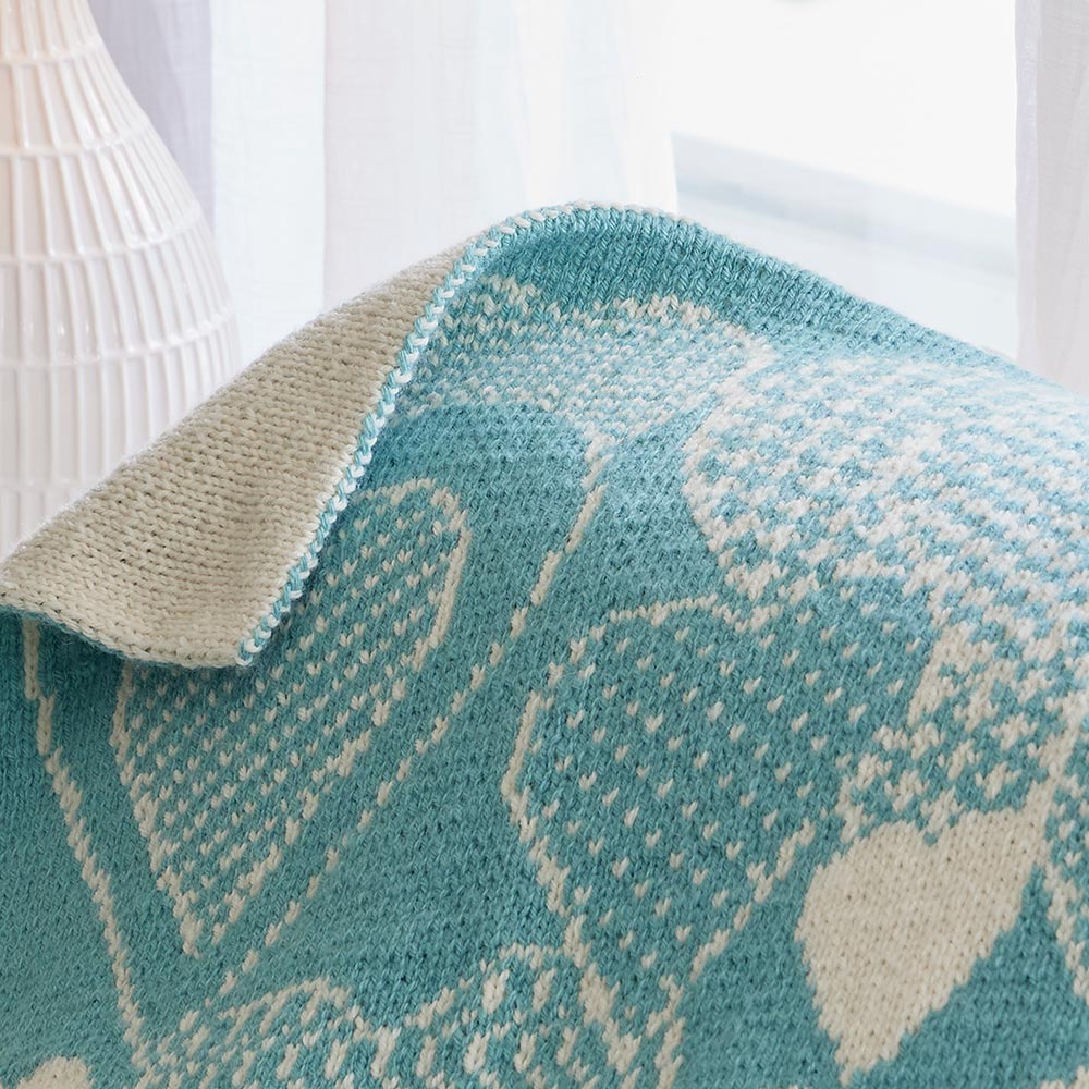 Hearts Aplenty Double Knit Baby Blanket - Image 3