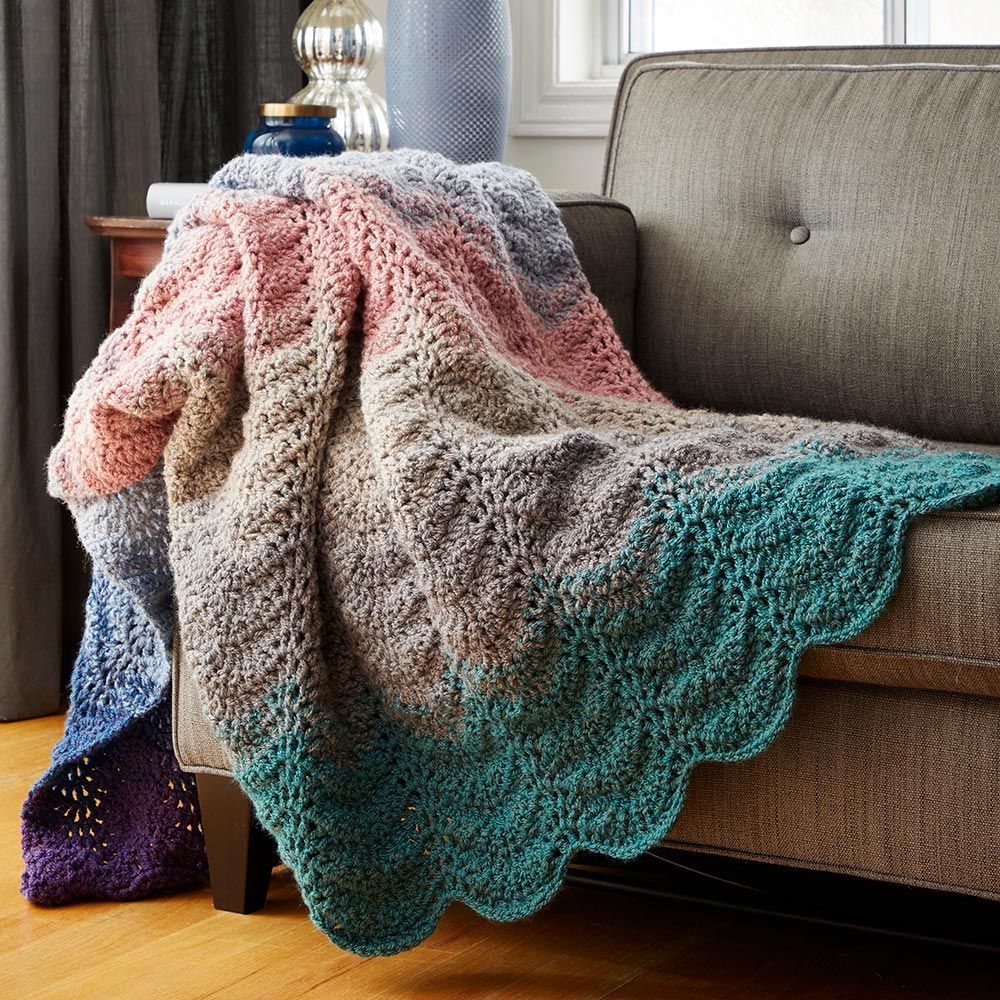 Heathered Waves Throw Pattern - Image 2