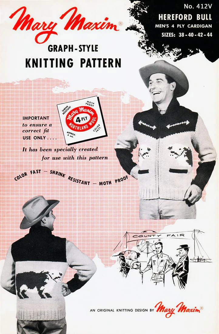 Hereford Bull Cardigan Pattern - Image 2