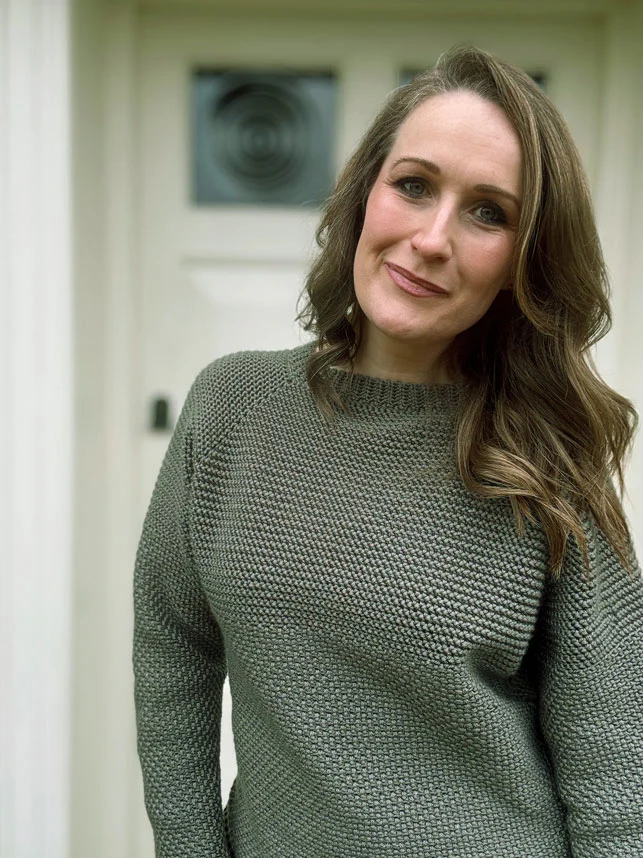Herringbone Moss Stitch Sweater - Image 2
