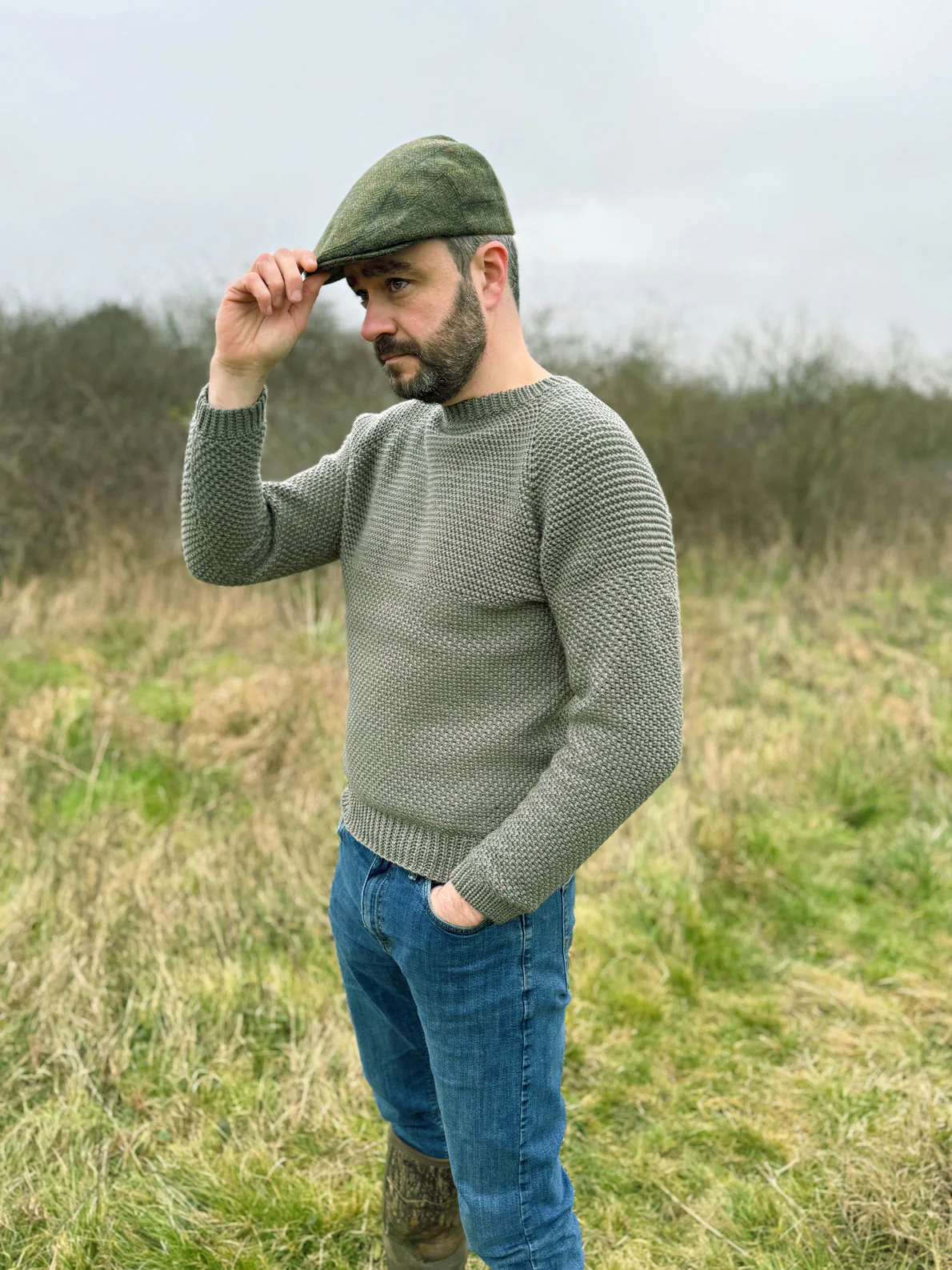 Herringbone Moss Stitch Sweater - Image 3