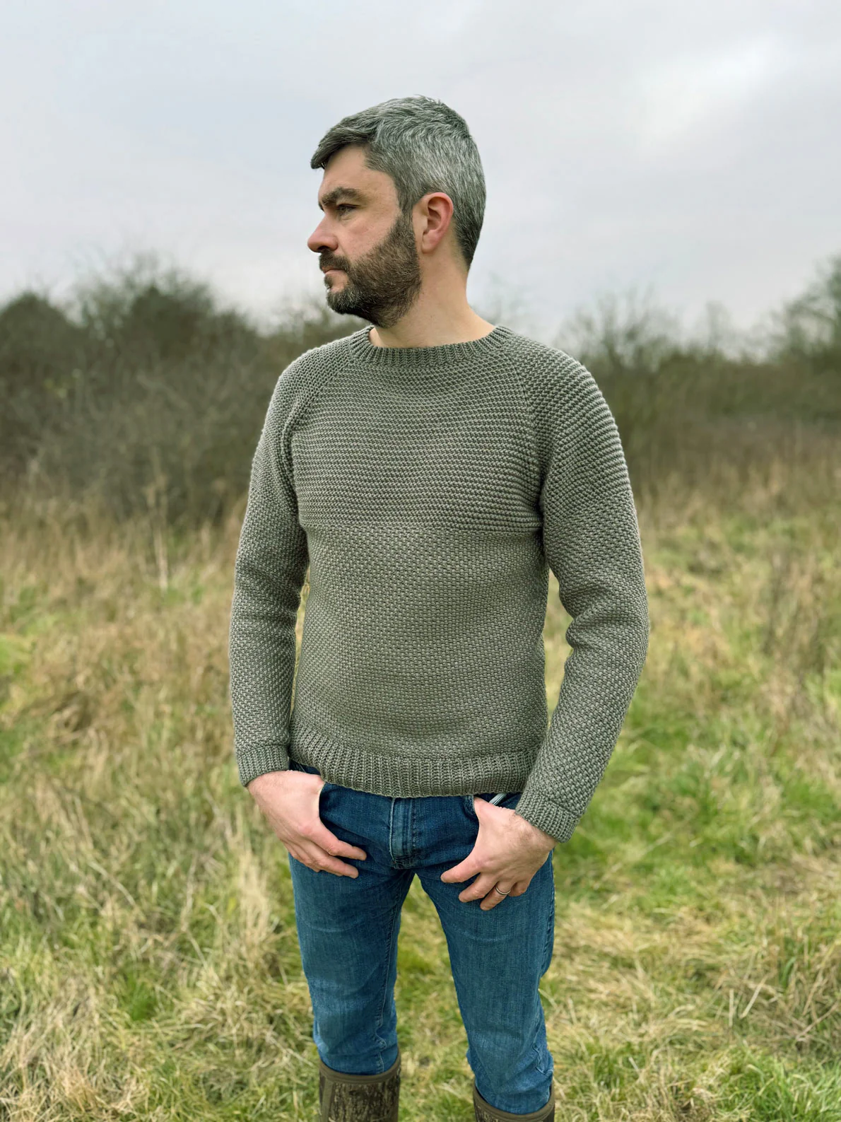 Herringbone Moss Stitch Sweater - Image 4