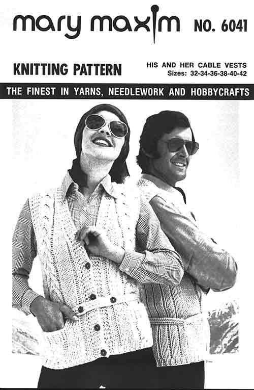 His & Her Cable Vests Pattern - Image 2
