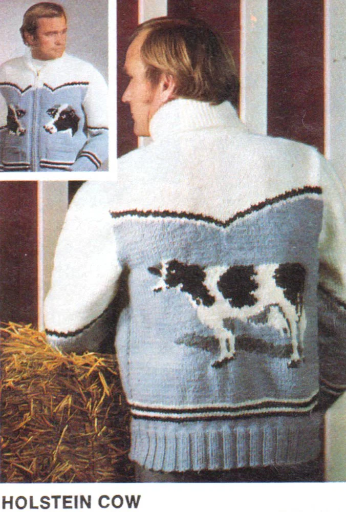 Holstein Cow Cardigan Pattern - Image 3