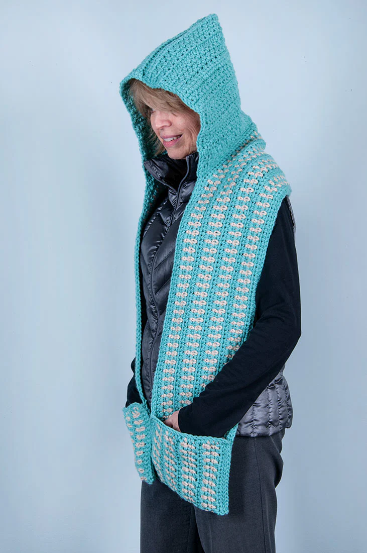 Hooded Pocket Scarf Pattern - Image 2