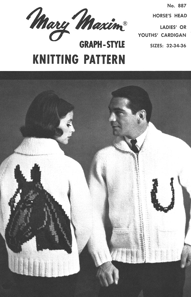 Horse's Head Ladies' or Youth's Cardigan Pattern - Image 2