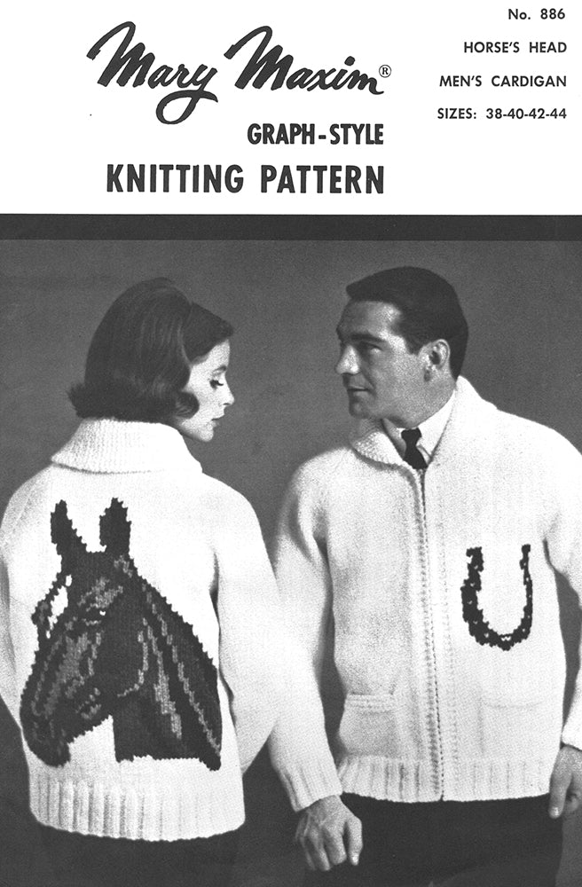 Horse's Head Men's Cardigan Pattern - Image 2