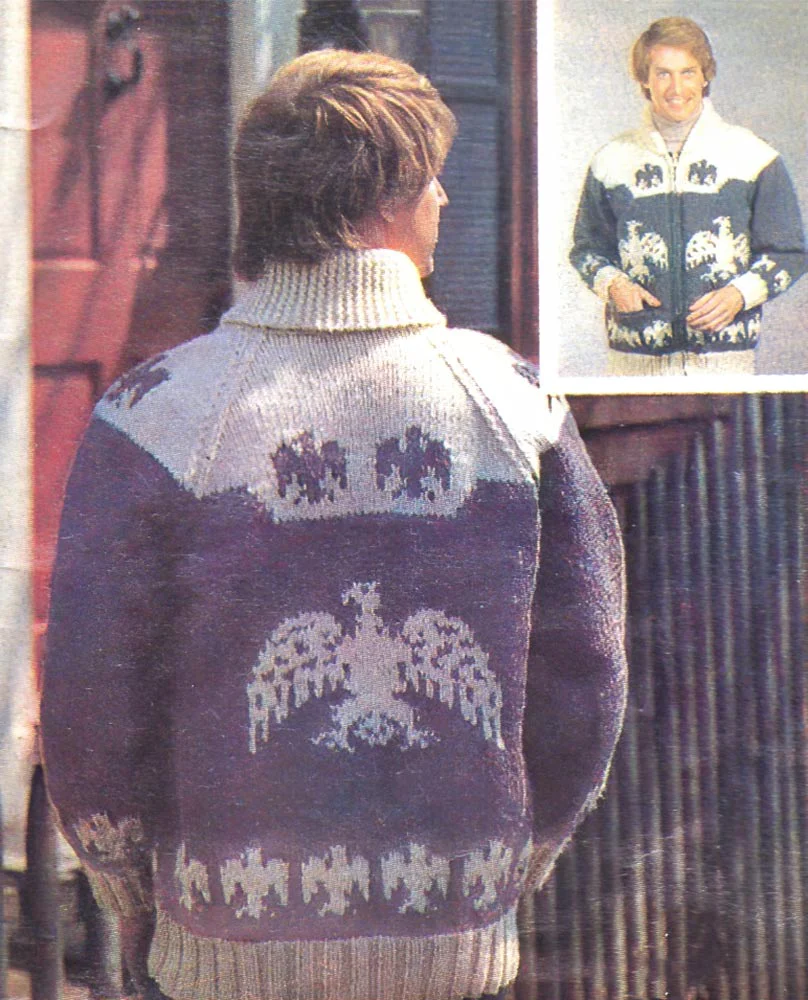 Men's Indian Eagle Cardigan Pattern - Image 2