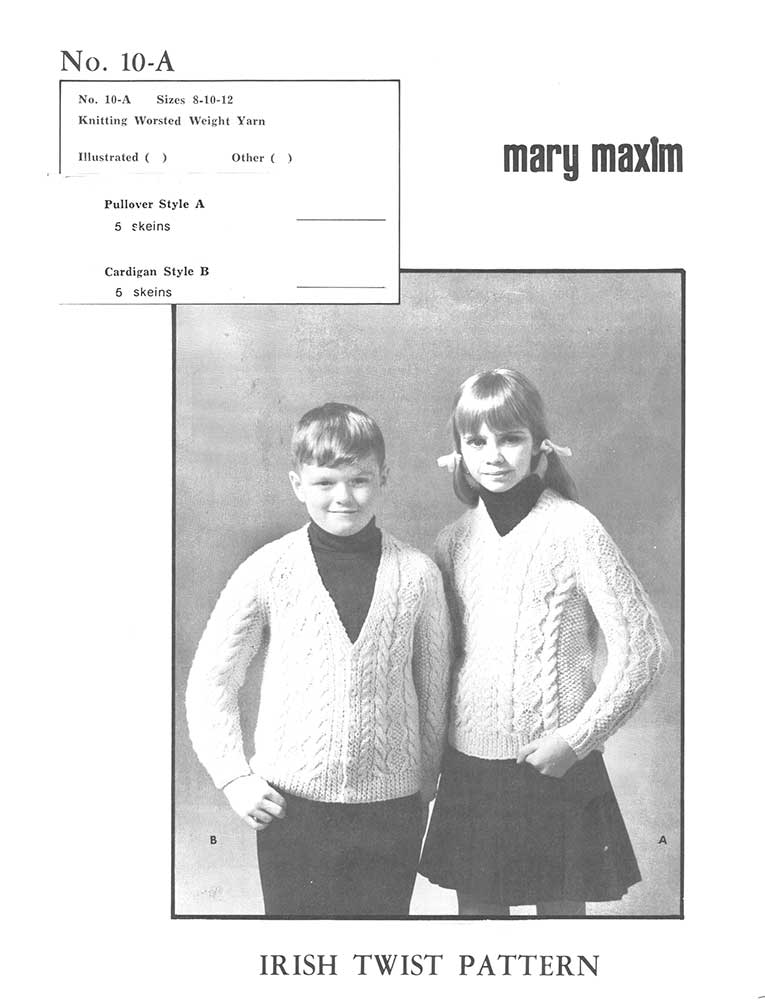 Irish Twist Pullover & Cardigan Pattern - Image 2
