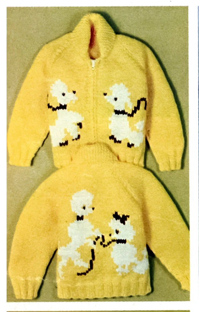Kiddies' Poodles Cardigan Pattern - Image 2