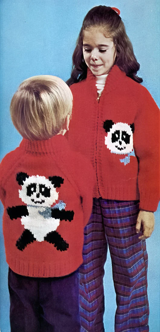 Kiddies' Panda Cardigan Pattern - Image 2
